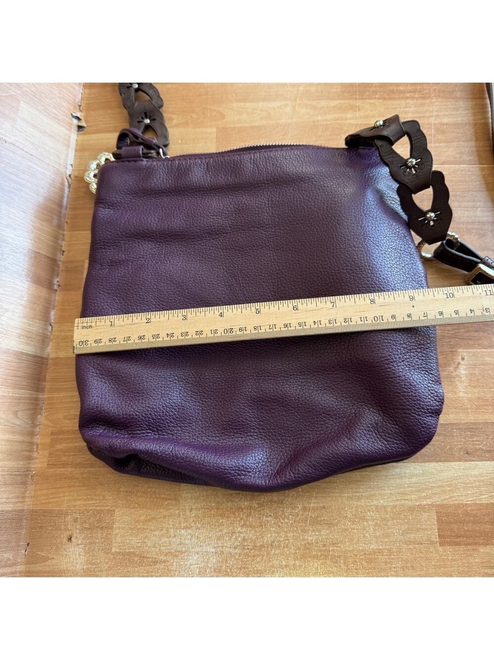 Brighton purple leather crossbody - Picture 14 of 14